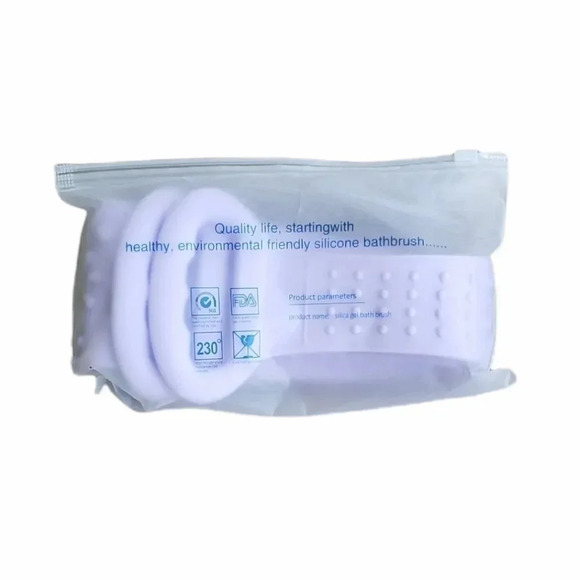 Silicone Purple Back Scrubber for Bath - Picture 2 of 3